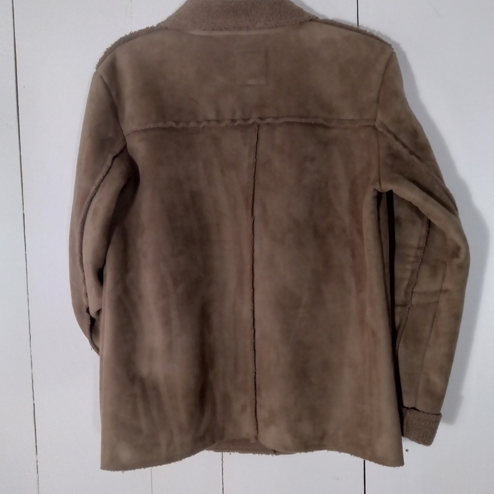 cotton ginny sherpa faux suede shacket - Picture 2 of 9
